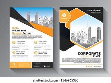 Business abstract vector template. Brochure design, cover modern layout, annual report, poster, flyer in A4 with colorful triangles, geometric shapes for tech, science, market with light background