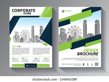 Business abstract vector template. Brochure design, cover modern layout, annual report, poster, flyer in A4 with colorful triangles, geometric shapes for tech, science, market with light background