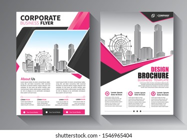Business abstract vector template. Brochure design, cover modern layout, annual report, poster, flyer in A4 with colorful triangles, geometric shapes for tech, science, market with light background