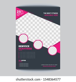 Business abstract vector template. Brochure design, cover modern layout, annual report, poster, flyer in A4 with colorful triangles, geometric shapes for tech, science, market with light background