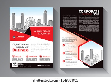 Business abstract vector template. Brochure design, cover modern layout, annual report, poster, flyer in A4 with colorful triangles, geometric shapes for tech, science, market with light background