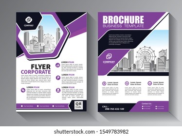 Business abstract vector template. Brochure design, cover modern layout, annual report, poster, flyer in A4 with colorful triangles, geometric shapes for tech, science, market with light background