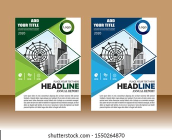 Business abstract vector template Brochure design cover modern layout annual report poster flyer in A4 with colorful triangles geometric shapes for tech science market with light background