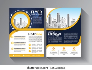 Business abstract vector template. Brochure design, cover modern layout, annual report, poster, flyer in A4 with colorful triangles, geometric shapes for tech, science, market with light background