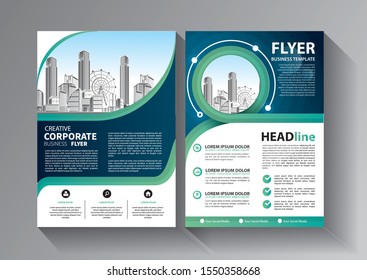 Business abstract vector template. Brochure design, cover modern layout, annual report, poster, flyer in A4 with colorful triangles, geometric shapes for tech, science, market with light background