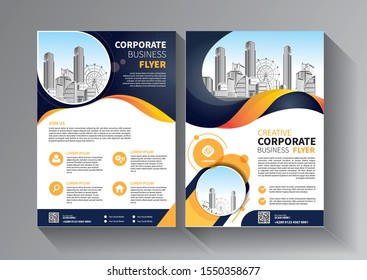 Business abstract vector template. Brochure design, cover modern layout, annual report, poster, flyer in A4 with colorful triangles, geometric shapes for tech, science, market with light background