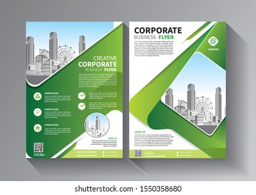 Business abstract vector template. Brochure design, cover modern layout, annual report, poster, flyer in A4 with colorful triangles, geometric shapes for tech, science, market with light background