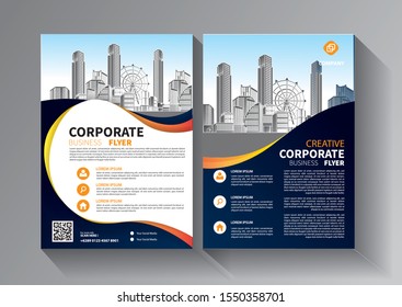 Business abstract vector template. Brochure design, cover modern layout, annual report, poster, flyer in A4 with colorful triangles, geometric shapes for tech, science, market with light background