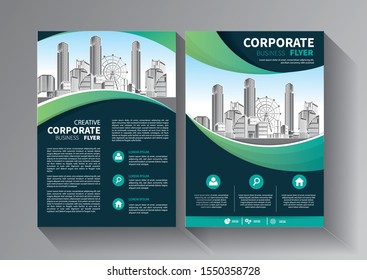 Business abstract vector template. Brochure design, cover modern layout, annual report, poster, flyer in A4 with colorful triangles, geometric shapes for tech, science, market with light background