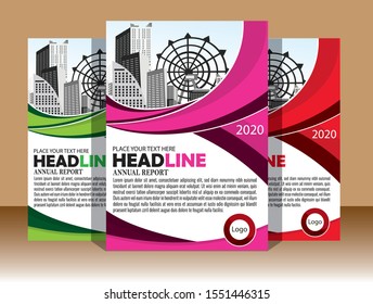 Business abstract vector template Brochure design cover modern layout annual report poster flyer in A4 with colorful triangles geometric shapes for tech science market with light background