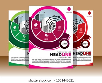 Business abstract vector template Brochure design cover modern layout annual report poster flyer in A4 with colorful triangles geometric shapes for tech science market with light background