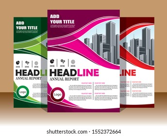 Business abstract vector template Brochure design cover modern layout annual report poster flyer in A4 with colorful triangles geometric shapes for tech science market with light background