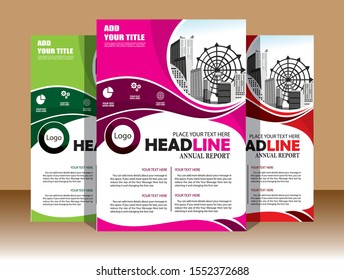 Business abstract vector template Brochure design cover modern layout annual report poster flyer in A4 with colorful triangles geometric shapes for tech science market with light background