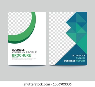 Business abstract vector template. Brochure design, cover modern layout, annual report, poster, flyer in A4 with colorful triangles, geometric shapes for tech, science, market with light background 
