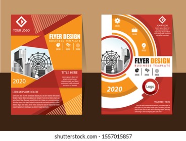 Business abstract vector template Brochure design cover modern layout annual report poster flyer in A4 with colorful triangles geometric shapes for tech science market with light background