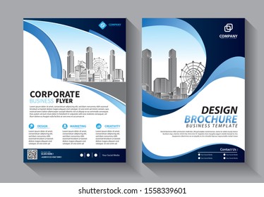 Business abstract vector template. Brochure design, annual report with geometric shapes 