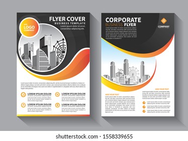 Business abstract vector template. Brochure design, annual report with geometric shapes 