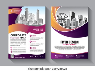Business abstract vector template. Brochure design, cover modern layout, annual report, poster, flyer in A4 with colorful triangles, geometric shapes for tech, science, market with light background