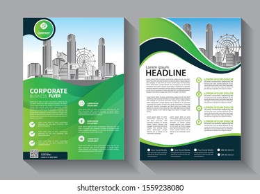 Business abstract vector template. Brochure design, cover modern layout, annual report, poster, flyer in A4 with colorful triangles, geometric shapes for tech, science, market with light background