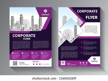 Business abstract vector template. Brochure design, cover modern layout, annual report, poster, flyer in A4 with colorful triangles, geometric shapes for tech, science, market with light background