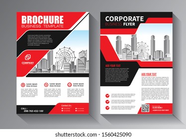 Business abstract vector template. Brochure design, cover modern layout, annual report, poster, flyer in A4 with colorful triangles, geometric shapes for tech, science, market with light background