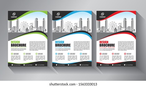 Business abstract vector template. Brochure design, cover modern layout, annual report, poster, flyer in A4 with colorful triangles, geometric shapes for tech, science, market with light background