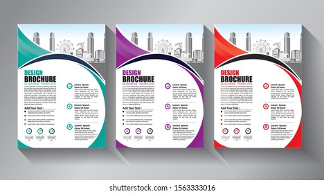 Business abstract vector template. Brochure design, cover modern layout, annual report, poster, flyer in A4 with colorful triangles, geometric shapes for tech, science, market with light background