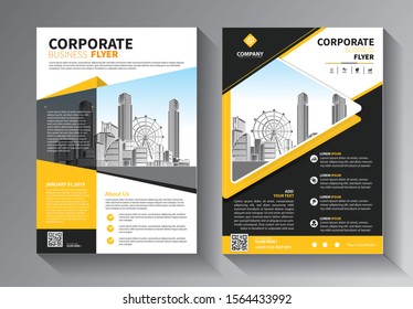 Business abstract vector template. Brochure design, cover modern layout, annual report, poster, flyer in A4 with colorful triangles, geometric shapes for tech, science, market with light background
