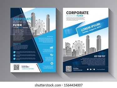 Business abstract vector template. Brochure design, cover modern layout, annual report, poster, flyer in A4 with colorful triangles, geometric shapes for tech, science, market with light background