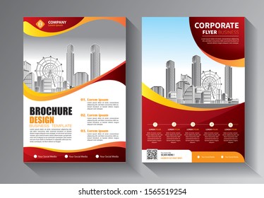 Business abstract vector template. Brochure design, cover modern layout, annual report, poster, flyer in A4 with colorful triangles, geometric shapes for tech, science, market with light background
