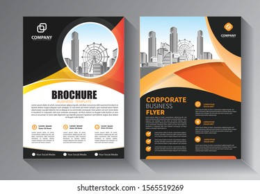 Business abstract vector template. Brochure design, cover modern layout, annual report, poster, flyer in A4 with colorful triangles, geometric shapes for tech, science, market with light background