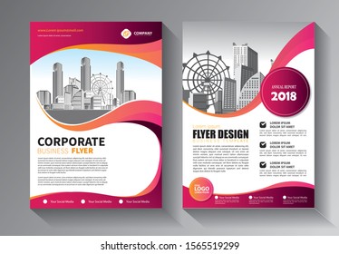 Business abstract vector template. Brochure design, cover modern layout, annual report, poster, flyer in A4 with colorful triangles, geometric shapes for tech, science, market with light background