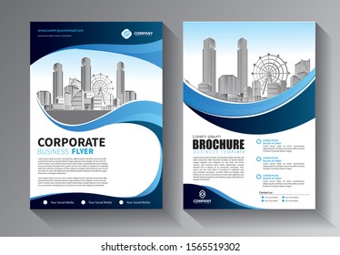 Business abstract vector template. Brochure design, cover modern layout, annual report, poster, flyer in A4 with colorful triangles, geometric shapes for tech, science, market with light background