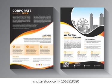 Business abstract vector template. Brochure design, cover modern layout, annual report, poster, flyer in A4 with colorful triangles, geometric shapes for tech, science, market with light background