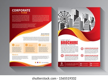 Business abstract vector template. Brochure design, cover modern layout, annual report, poster, flyer in A4 with colorful triangles, geometric shapes for tech, science, market with light background