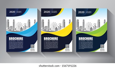 Business abstract vector template. Brochure design, cover modern layout, annual report, poster, flyer in A4 with colorful triangles, geometric shapes for tech, science, market with light background