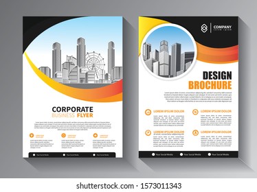 Business abstract vector template. Brochure design, cover modern layout, annual report, poster, flyer in A4 with colorful triangles, geometric shapes for tech, science, market with light background