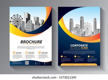 Business abstract vector template. Brochure design, cover modern layout, annual report, poster, flyer in A4 with colorful triangles, geometric shapes for tech, science, market with light background