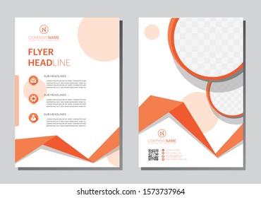 Business abstract vector template. Brochure design, cover modern layout, annual report, poster, flyer in A4 with colorful triangles, geometric shapes for tech, science, market with light background