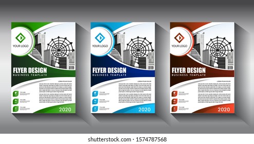 Business abstract vector template Brochure design cover modern layout annual report poster flyer in A4 with colorful triangles geometric shapes for tech science market with light background