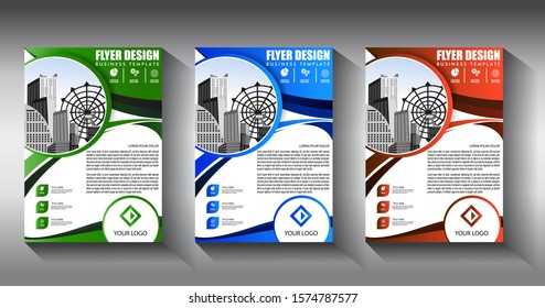 Business abstract vector template Brochure design cover modern layout annual report poster flyer in A4 with colorful triangles geometric shapes for tech science market with light background