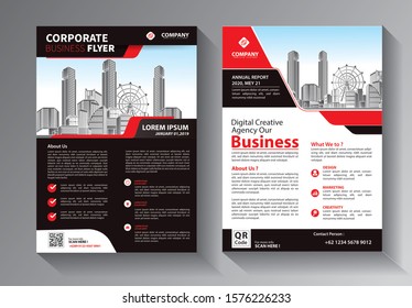 Business abstract vector template. Brochure design, cover modern layout, annual report, poster, flyer in A4 with colorful triangles, geometric shapes for tech, science, market with light background