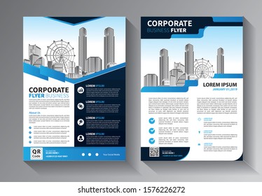 Business abstract vector template. Brochure design, cover modern layout, annual report, poster, flyer in A4 with colorful triangles, geometric shapes for tech, science, market with light background