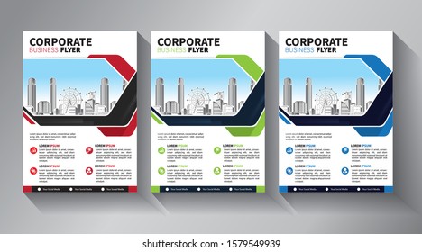 Business abstract vector template. Brochure design, cover modern layout, annual report, poster, flyer in A4 with colorful triangles, geometric shapes for tech, science, market with light background