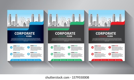 Business abstract vector template. Brochure design, cover modern layout, annual report, poster, flyer in A4 with colorful triangles, geometric shapes for tech, science, market with light background