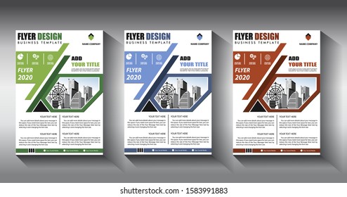 Business abstract vector template Brochure design cover modern layout annual report poster flyer in A4 with colorful triangles geometric shapes for tech science market with light background