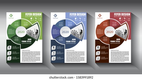 Business abstract vector template Brochure design cover modern layout annual report poster flyer in A4 with colorful triangles geometric shapes for tech science market with light background
