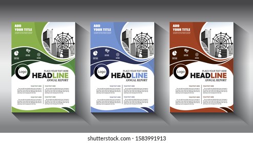 Business abstract vector template Brochure design cover modern layout annual report poster flyer in A4 with colorful triangles geometric shapes for tech science market with light background