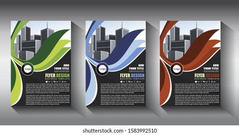 Business abstract vector template Brochure design cover modern layout annual report poster flyer in A4 with colorful triangles geometric shapes for tech science market with light background