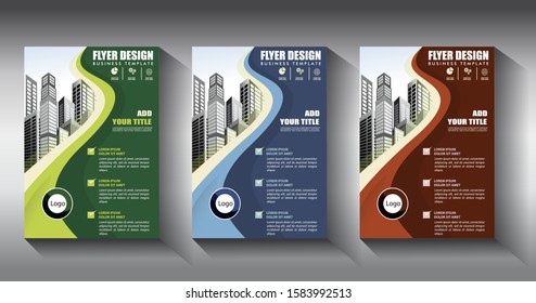 Business abstract vector template Brochure design cover modern layout annual report poster flyer in A4 with colorful triangles geometric shapes for tech science market with light background